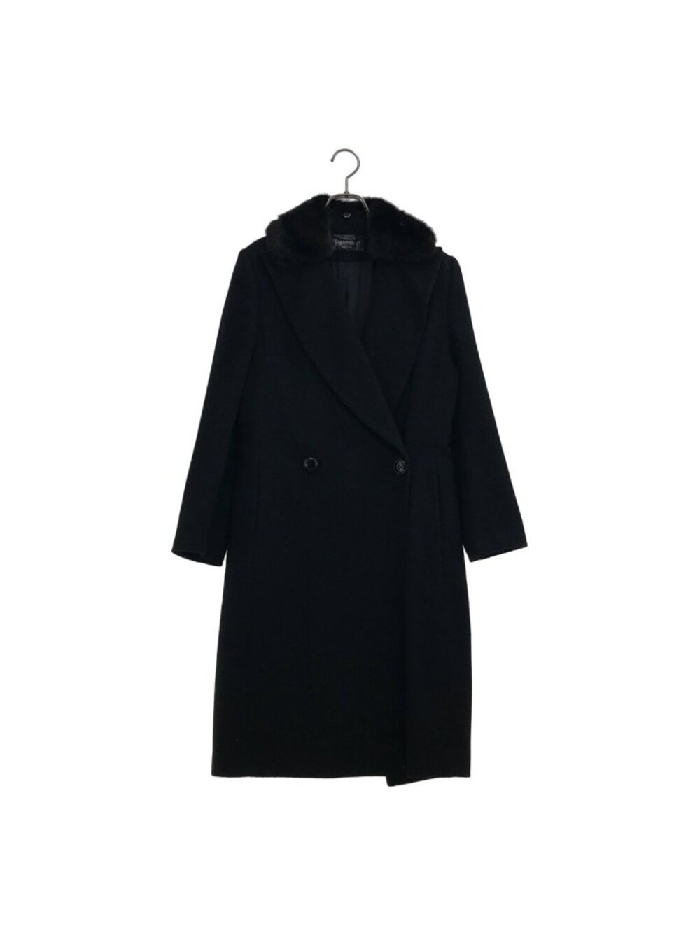 Loro Piana Heresis Cashmere Double Breasted Long Coat Black 44